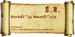 Borbély Maurícia névjegykártya