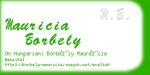 mauricia borbely business card